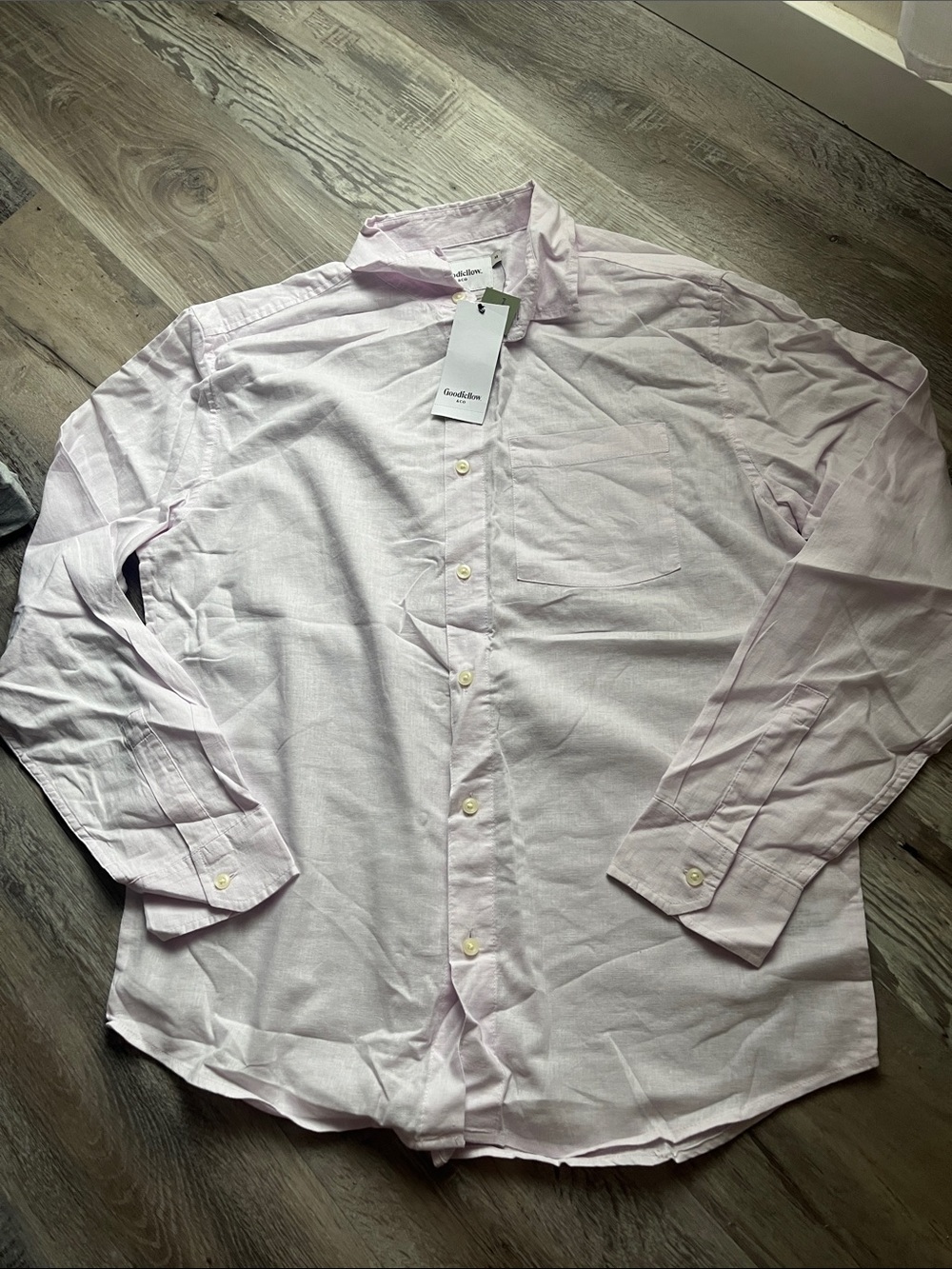 Goodfellow & Co Light Pink Long-Sleeve Dress Shirt